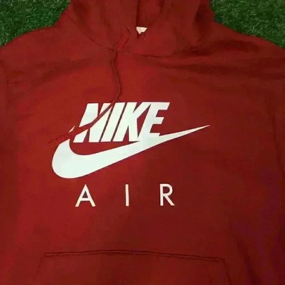 Mens Nike Gym Athletic Just Do It Air Hoodie Hooded Sweatshirt Pullover Large - Picture 3 of 8